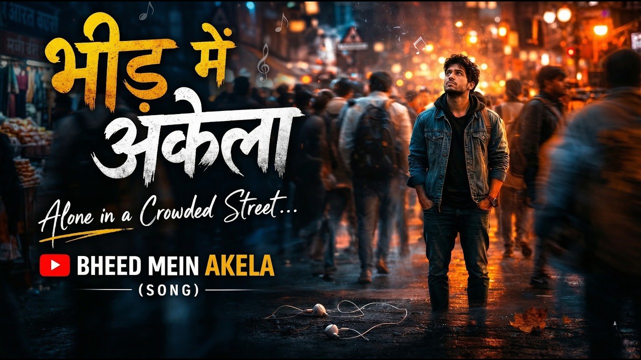 Bheed Mein Tanha | इस भीड़ में तन्हा | Original Sad Hindi Song | Crowded Street (Lo-Fi)