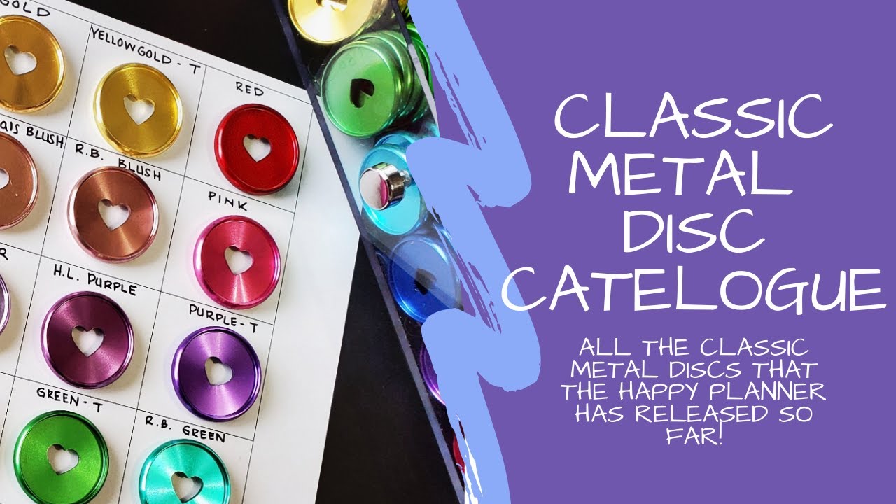Metal Disc Catelogue | Classic Size | The Happy Planner | MAMBI