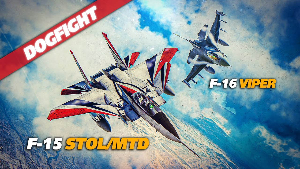 Upgraded F-15 STOL/MTD vs F-16C Viper Dogfight | Digital Combat Simulator | DCS |