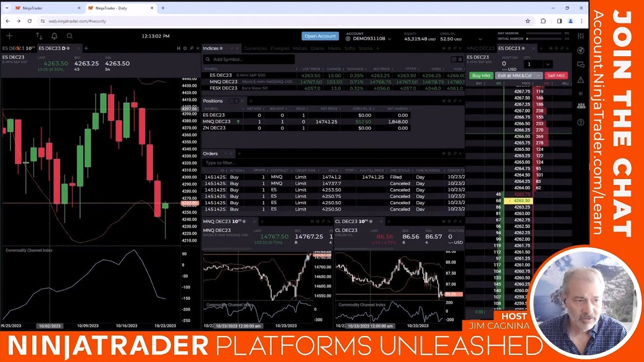 NinjaTrader Web: Web platform walkthrough