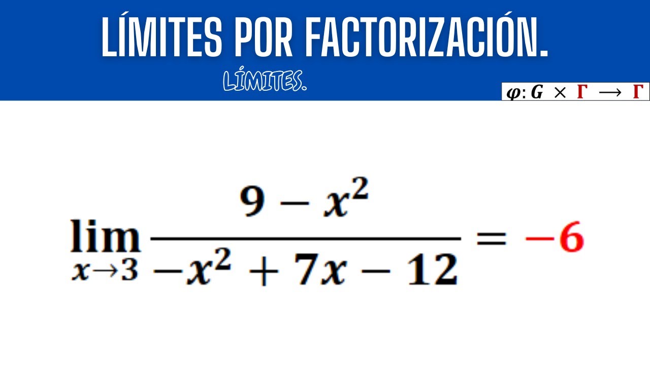 Límites por factorización.