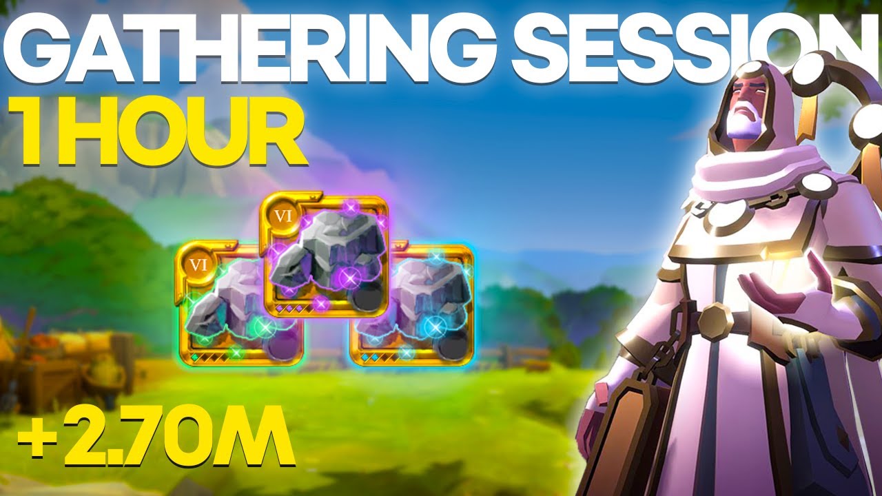 2.7M EN 1 HORA DE FARMEO EN 1 SOLO MAPA SIENDO CANTERO | GATHERING SESSION #1 | ASMR ALBION ONLINE