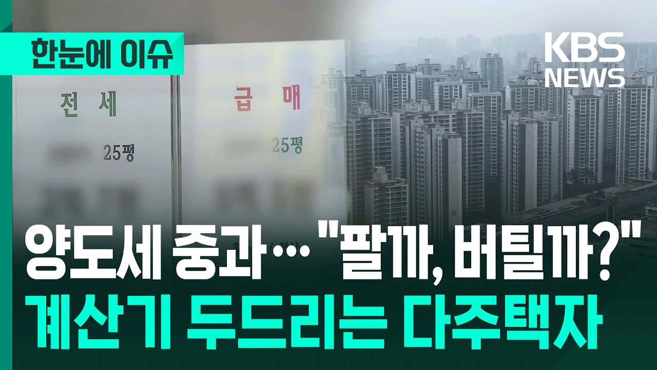 [한눈에 이슈] 양도세 중과…