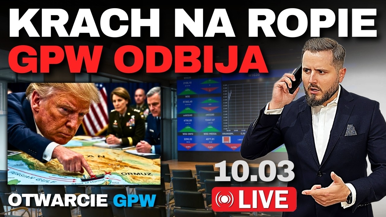 KONIEC WOJNY Z IRANEM? Cena ROPY runęła! Otwarcie sesji na #GPW