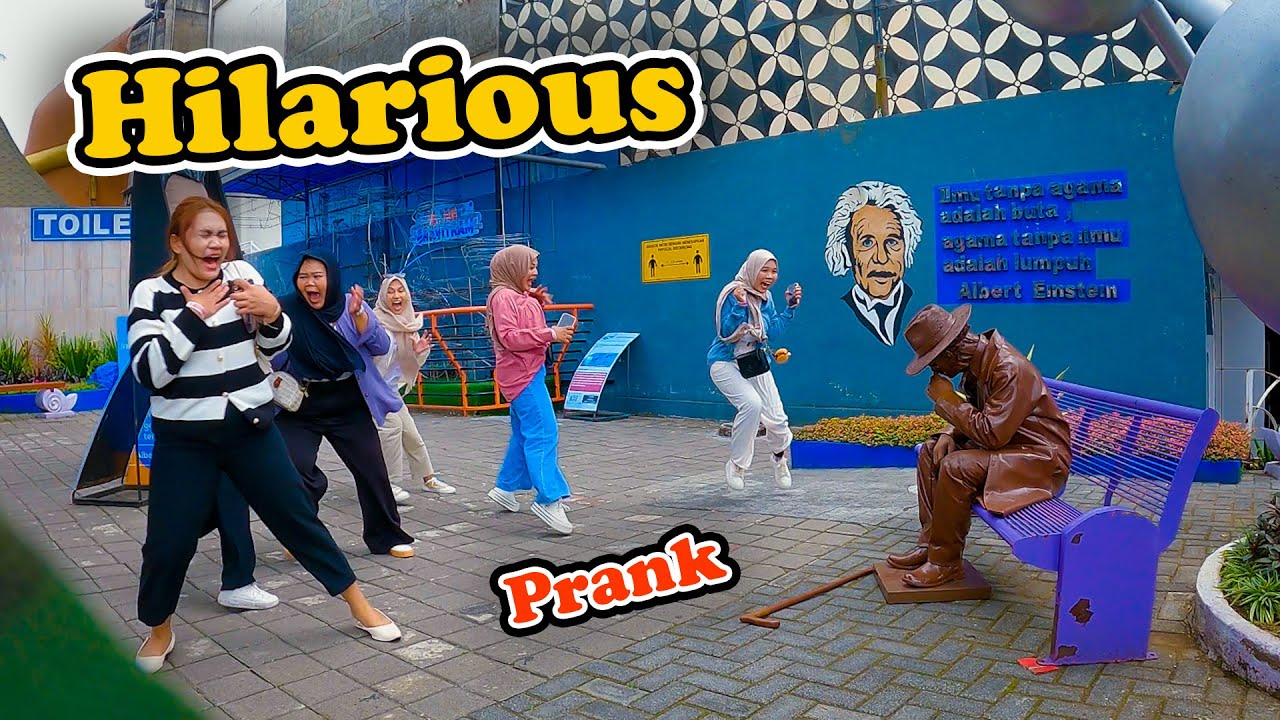 BERSIN..., AUTO KAGET BERJAMAAH, LIVING STATUE PRANK, HUMAN STATUE PRANK