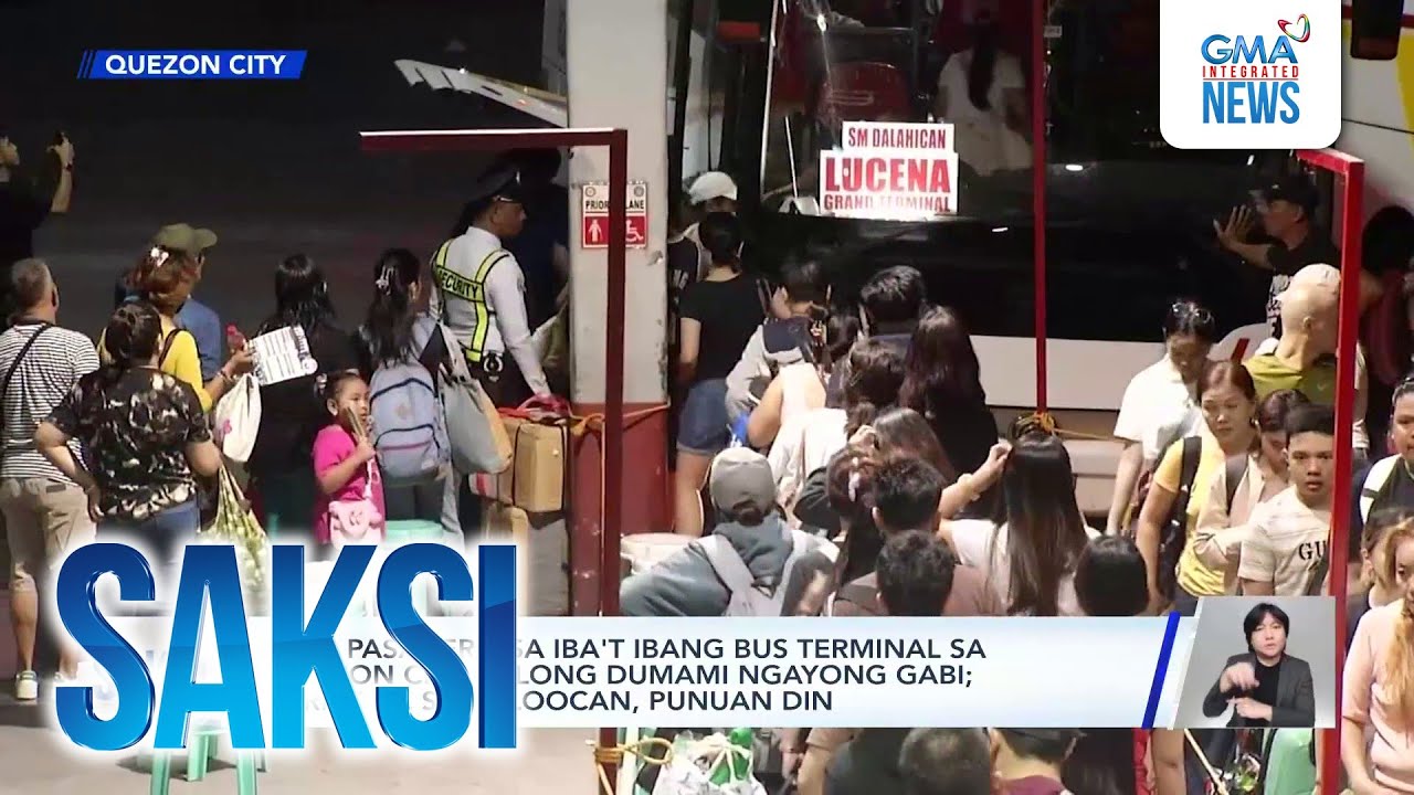 Mga pasahero sa iba't ibang bus terminal sa Quezon City, lalong dumami ngayong gabi;... | Saksi