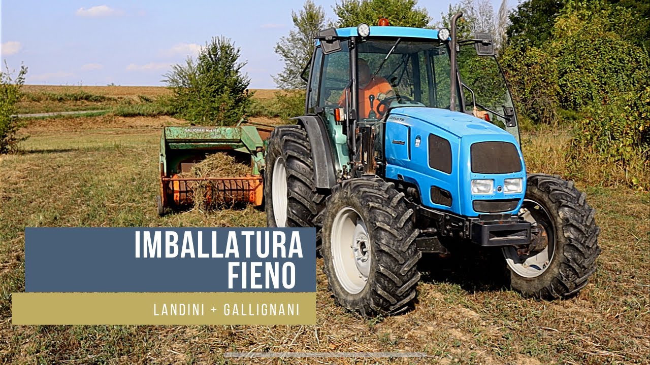 ULTIMA IMBALLATURA FIENO dell' ANNO -- LANDINI GLOBUS 75 + PRESSA GALLIGNANI 148S -- FIENAGIONE 2021