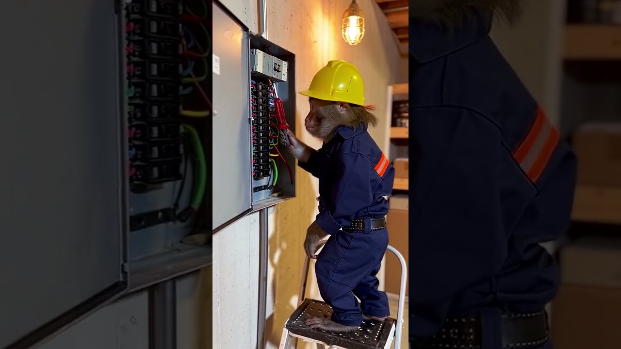 Monkey Vlog - Electric Shock #monkey #vlog #funny