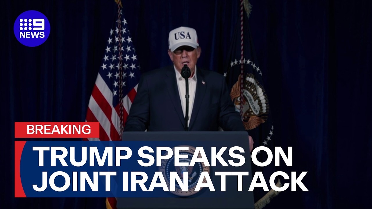 JUST IN: Trump says U.S. begins 'major combat operations in Iran' | 9 News Australia