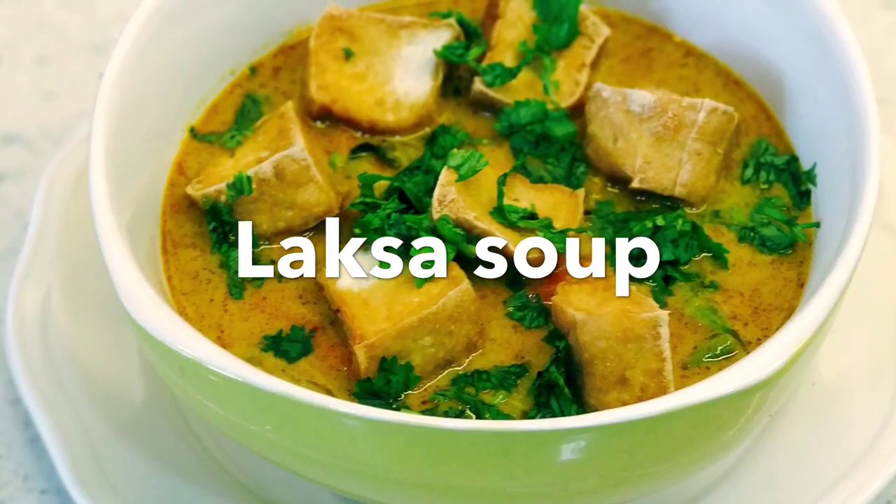 Vegetarian Laksa soup  recipe ||malaysian laksa vegetable soup video