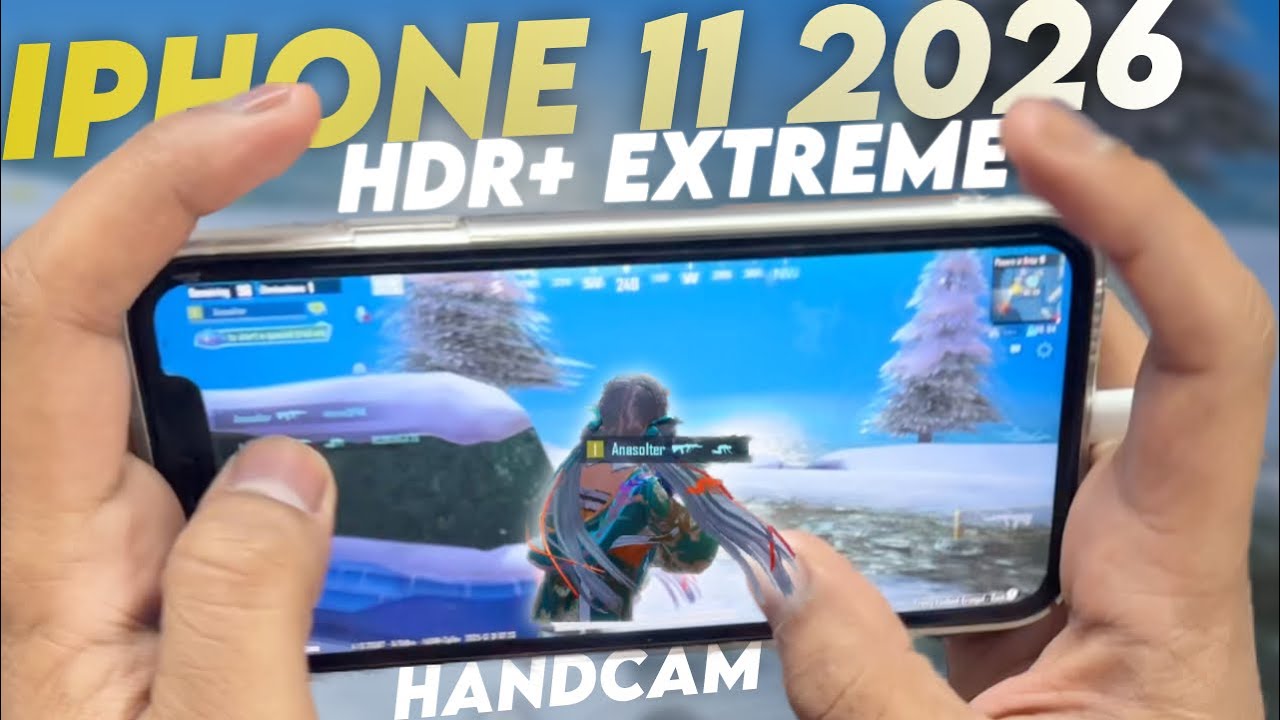 IPHONE 11 HANDCAM BGMI/PUBG in 2026 | HDR+EXTREME | BATTERY TEST IN HIGH GRAPHICS