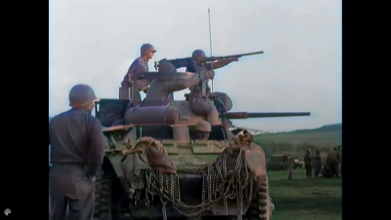 [authentic audio] 3rd Armored Spearhead advancing through Germany