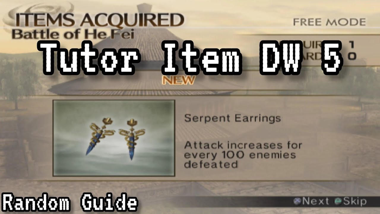 Tutorial Dynasty Warriors 5 | Cara Mendapatkan Item Serpent Earrings Dengan Mudah