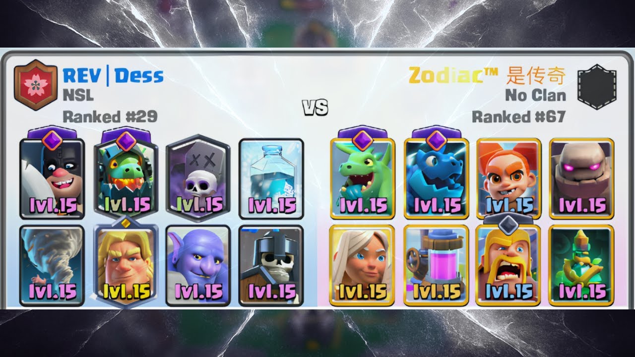 REV┃Dess vs Zodiac&trade; 是传奇 &ndash; Graveyard vs Golem | Clash Royale TOP 75