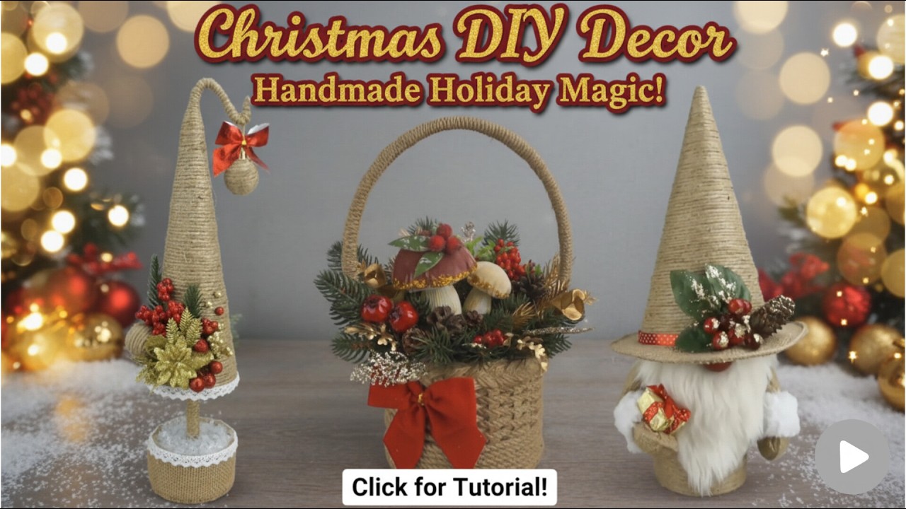 🎅 DIY HOLIDAY GNOME! TOP 3 DIY Christmas Decor IDEAS 🎄