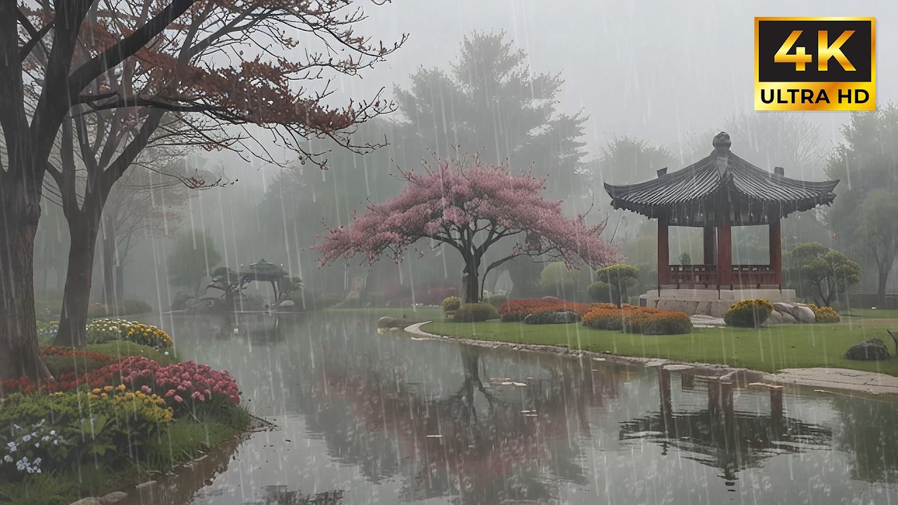 Soothing Rainfall Sounds and Calm Rainy Night Mood for Sleeping and Inner Peace