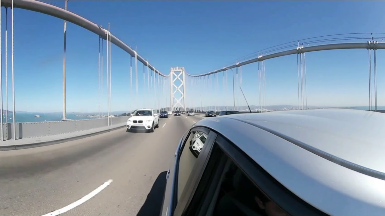 VR 360° 4K Video | Drive through Bay Bridge, San Francisco, California, USA!