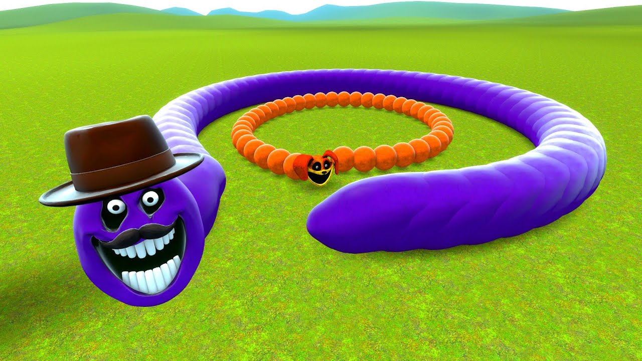NEW ROBLOX HUNGRY DADDY SNAKE VS HUNGRY DOGDAY WORM in Garry's Mod with Spider Man !