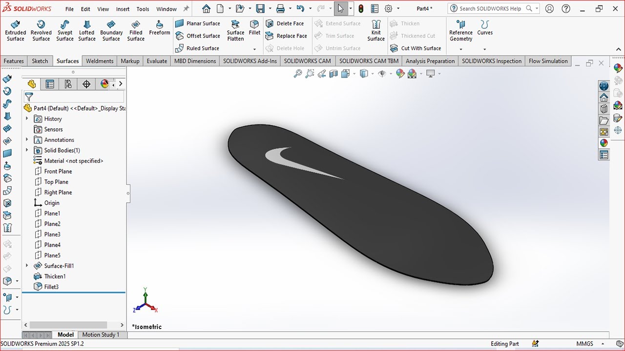 Mastering SolidWorks Surfaces: A Practical Guide to Organic Insole Design