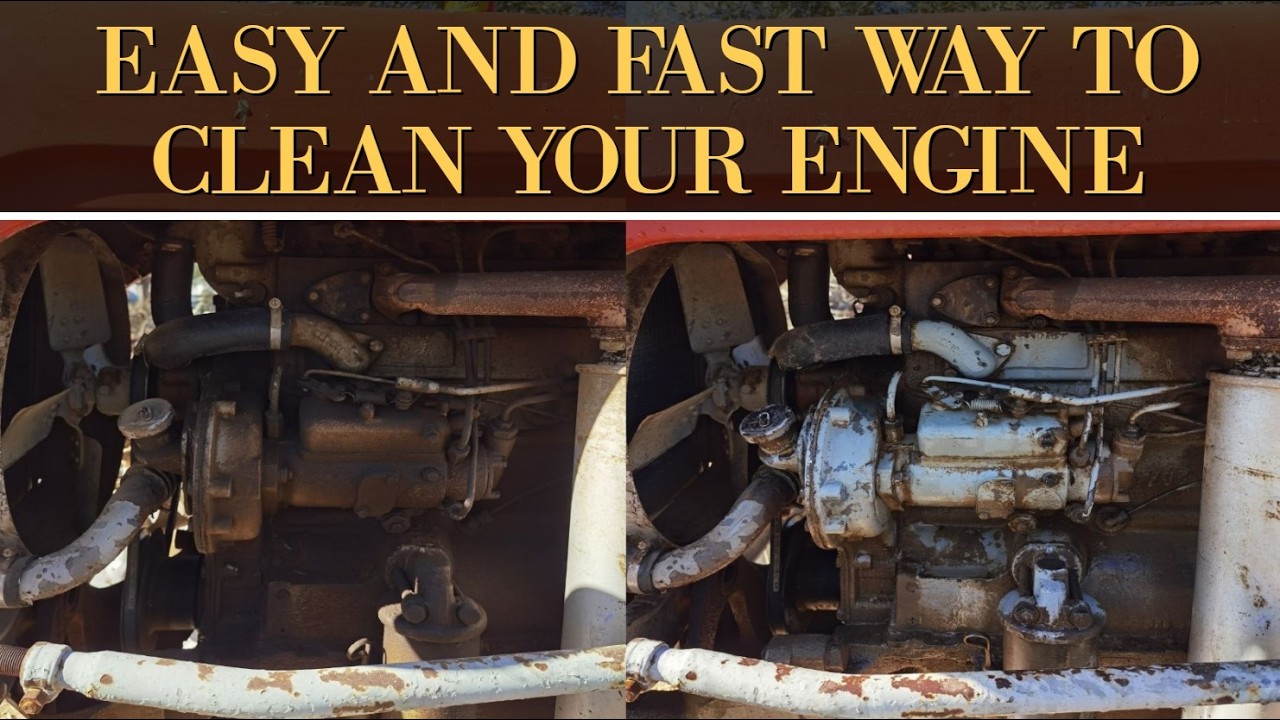 Easy and fast way to clean car´s engine, tractor etc. Massey Ferguson 35