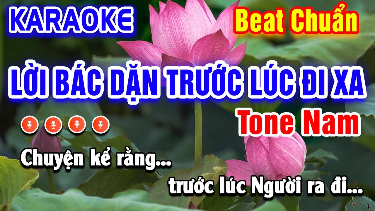 Lời Bác Dặn Trước Lúc Đi Xa Karaoke Beat Chuẩn Tone Nam | Beat Hay Dễ Hát | PVQ Karaoke