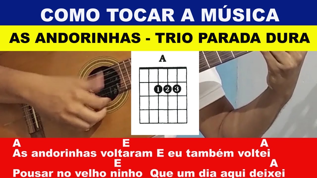As Andorinhas - Trio Parada Dura ( 3 acordes sem pestana ) ideal para iniciantes.