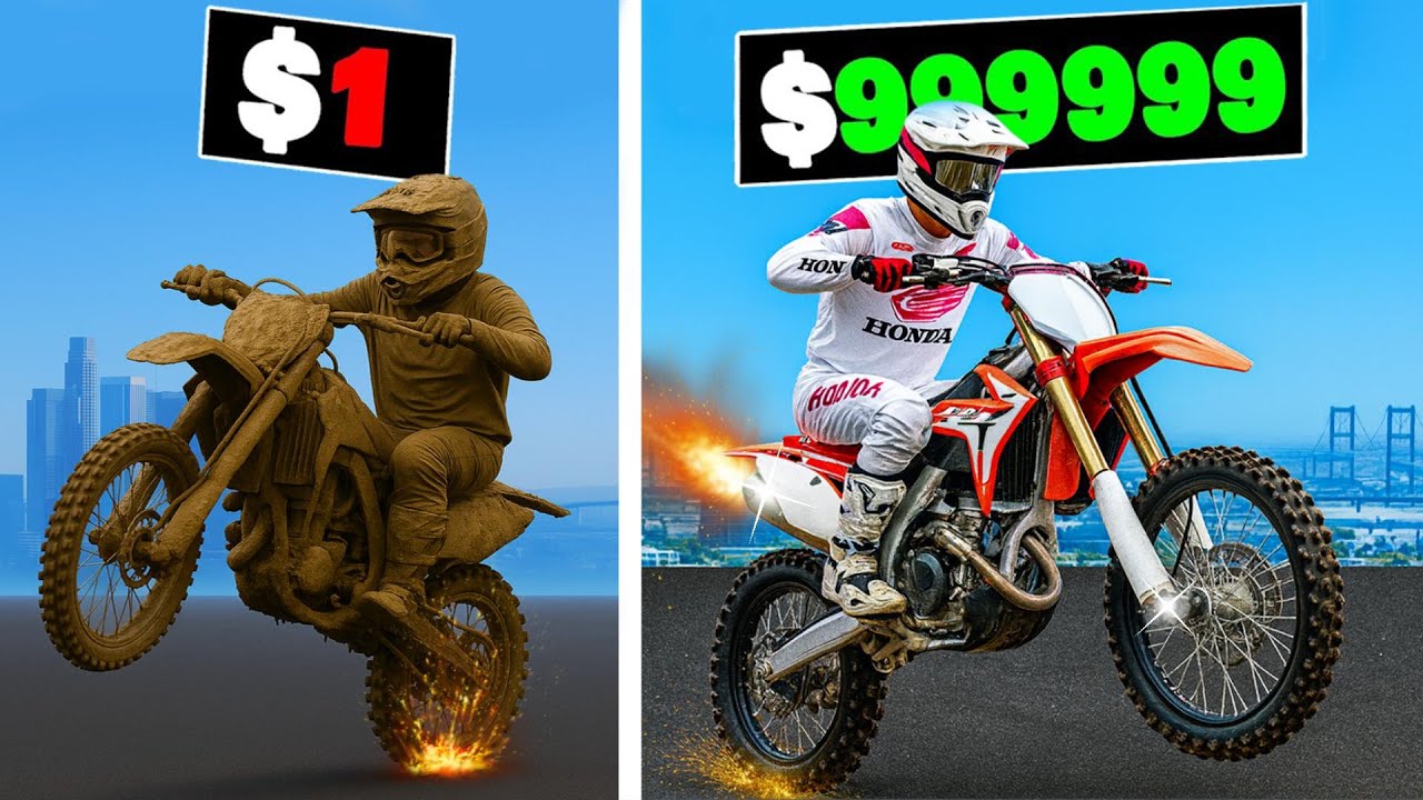 $1 to $1,000,000,000 DIRT BIKE in GTA 5!