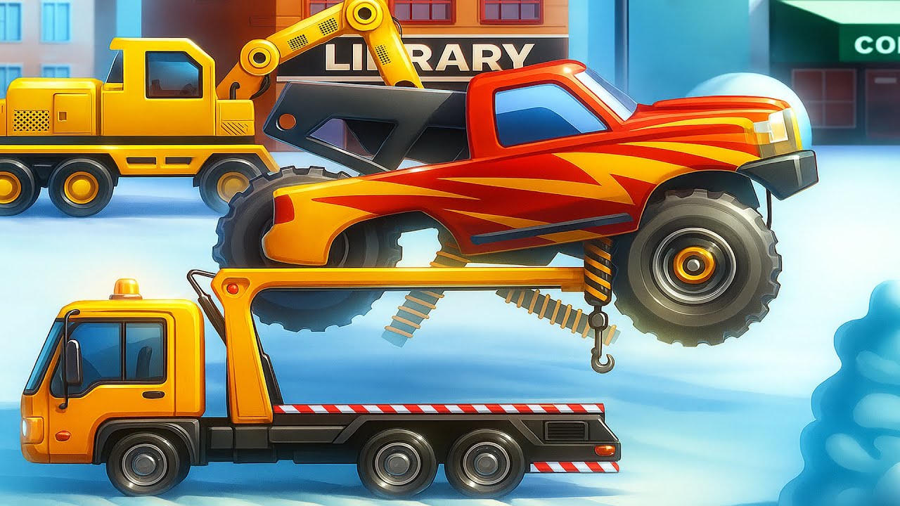 Fixing and Restoring the Broken Monster Truck on a Snowy Road! ❄️🚛🔧 | Thai Garage