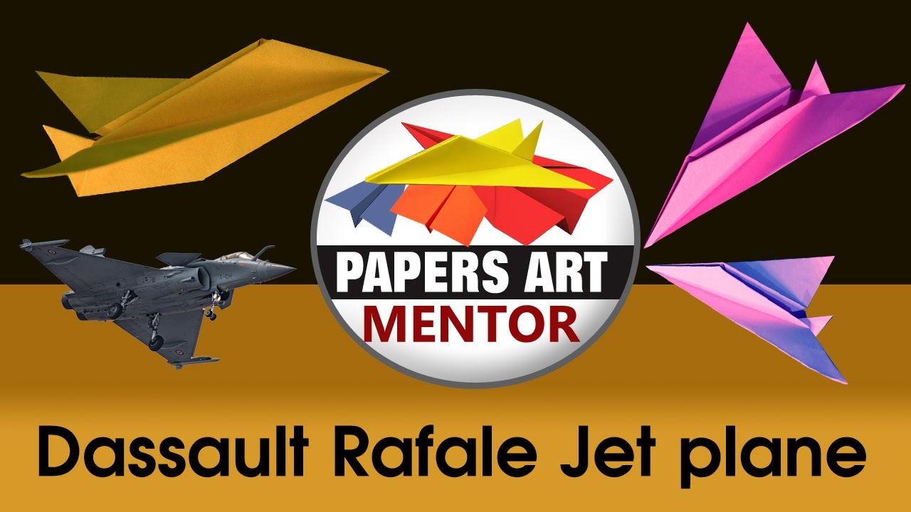 How To Make Rafale Jet Paper Airplane Origami Dassault Rafale Jet Fighter Plane Fly Long Distance