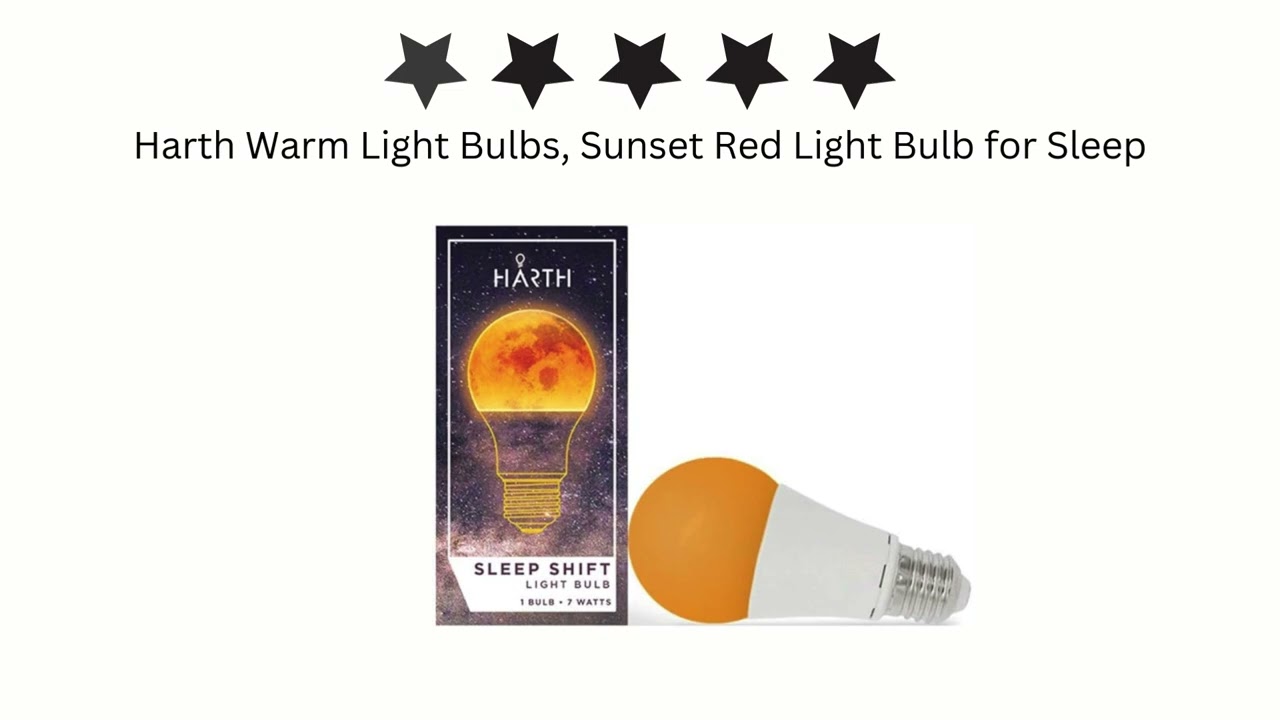 Harth Warm Light Bulbs, Sunset Red Light Bulb for Sleep