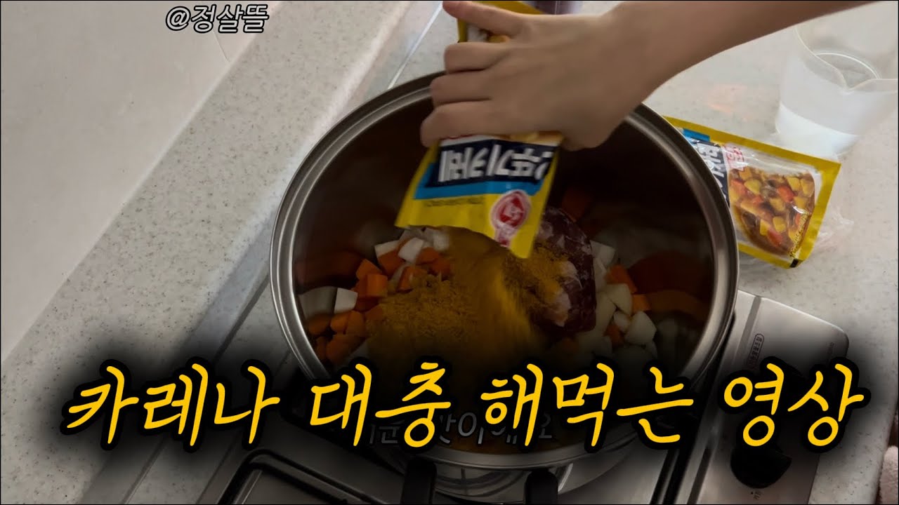 카레 대충 해먹는 영상. 카레 초간단레시피