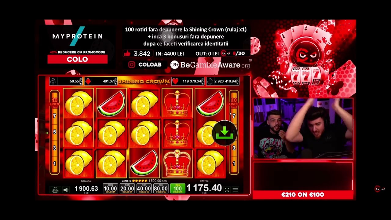 Colo joaca 100 de lei mana la shining crown , castig pe masura 🔥