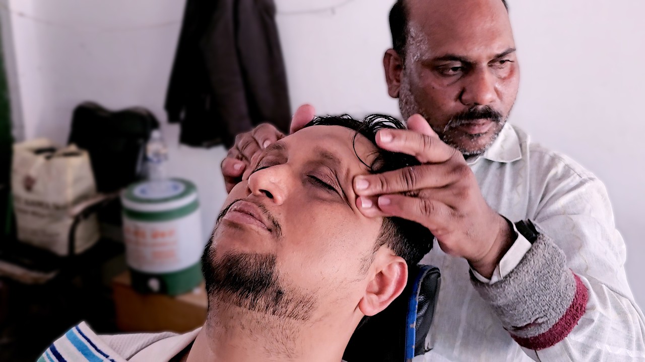 Indian Barber Powerful Head Massage 😴 | Ultimate Relaxation ASMR