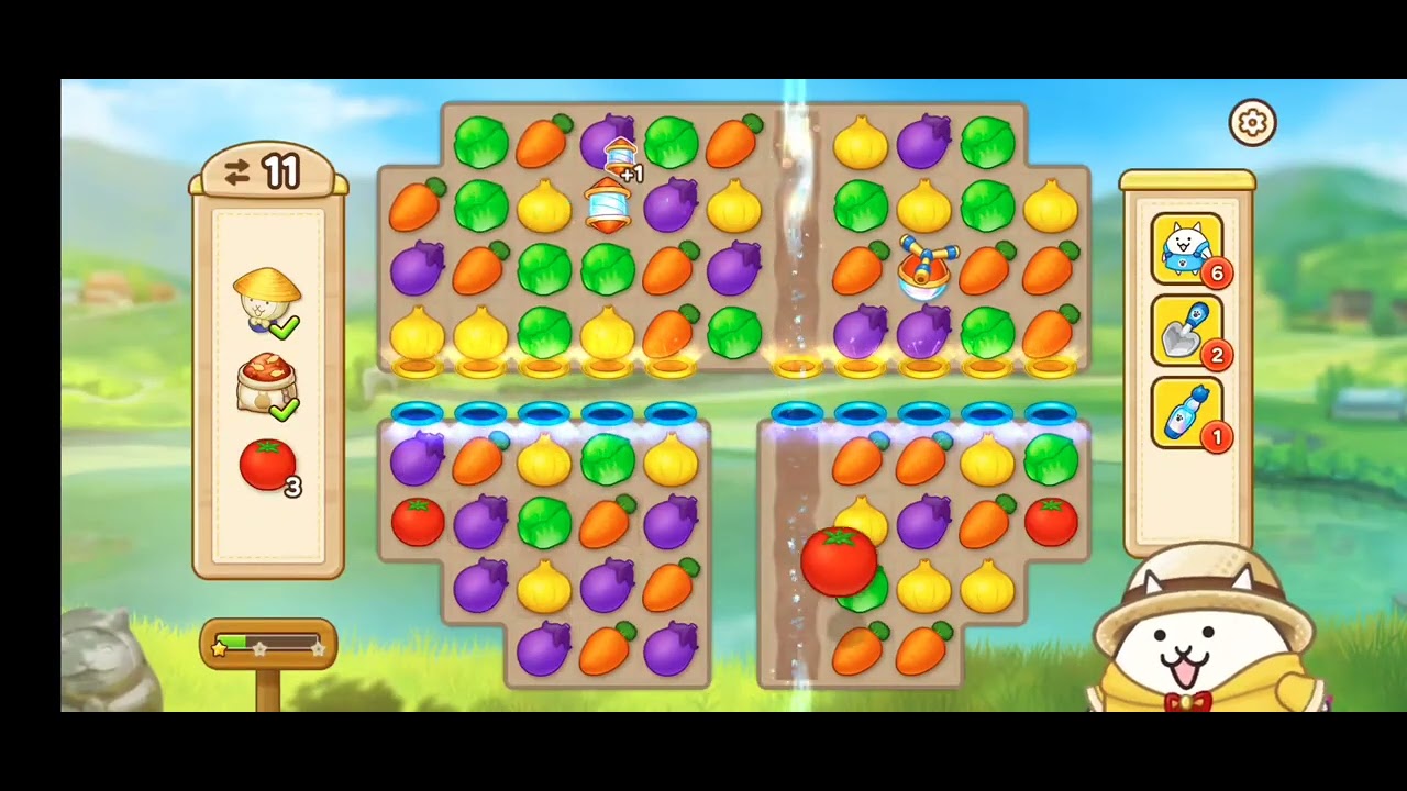 パズルで豊作！にゃんこ村 關卡211-220