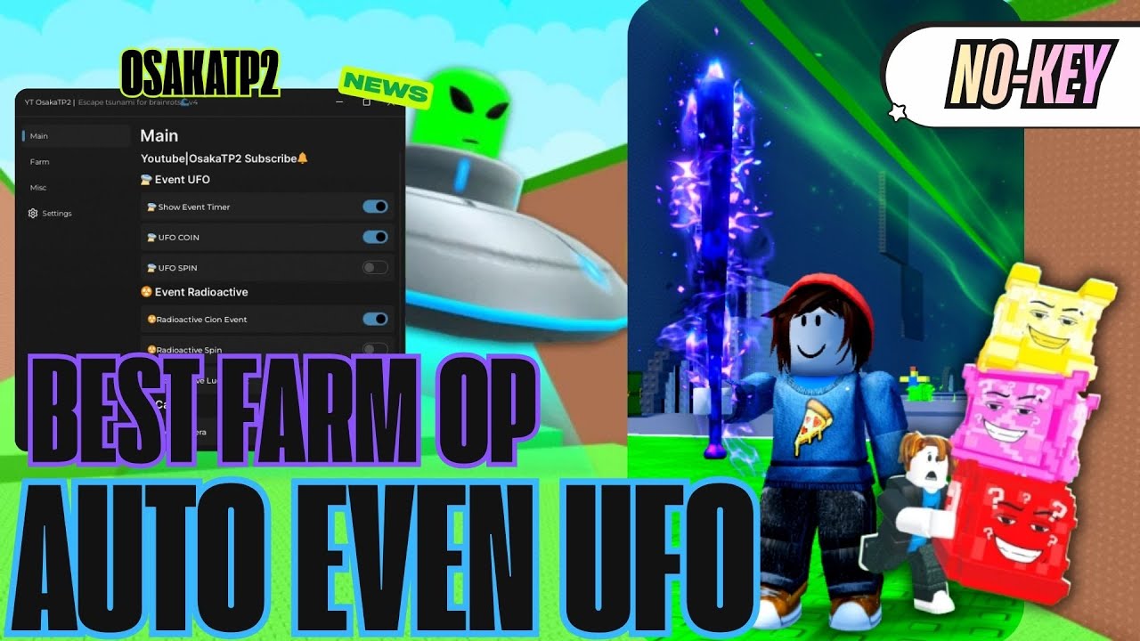 [UFO]Escape Tsunami For Brainrots Script Best UFO Even Auto farm