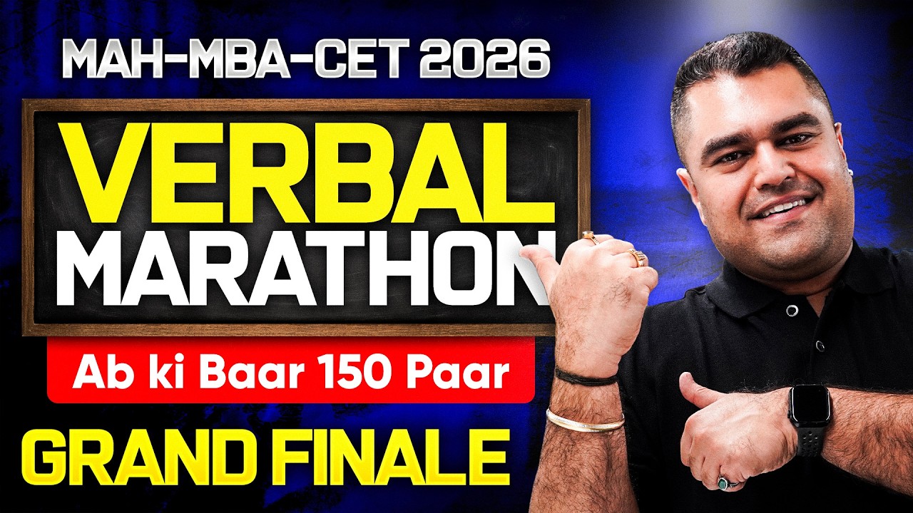 MAH MBA CET 2026 Verbal Marathon | Grand Finale 🔥| Amit Sir