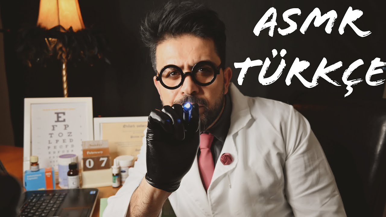 ASMR Türkçe doktor medikal role play sinir duyu refleks muayenesi asmr Turkish cranial nerve exam