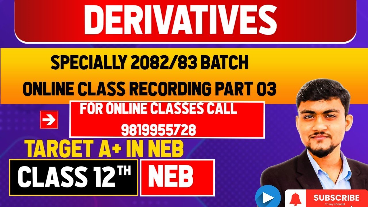Derivative of hyperbolic function class 12 Part 03