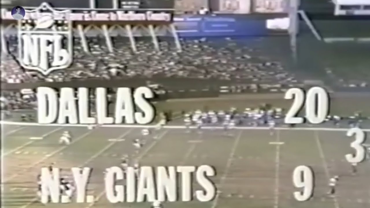 1970 Dallas Cowboys vs New York Giants Week 8 (Broadcast+Frank Gifford Commentary)