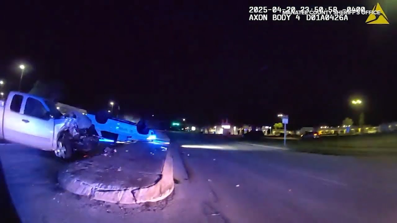Video shows drunk driver crashing into Florida Deputy's patrol car
