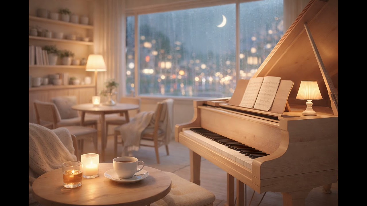 ☕️ Midnight Cafe Piano | Calm Jazz-Inspired Music for Late Night Relaxation | 1 Hour