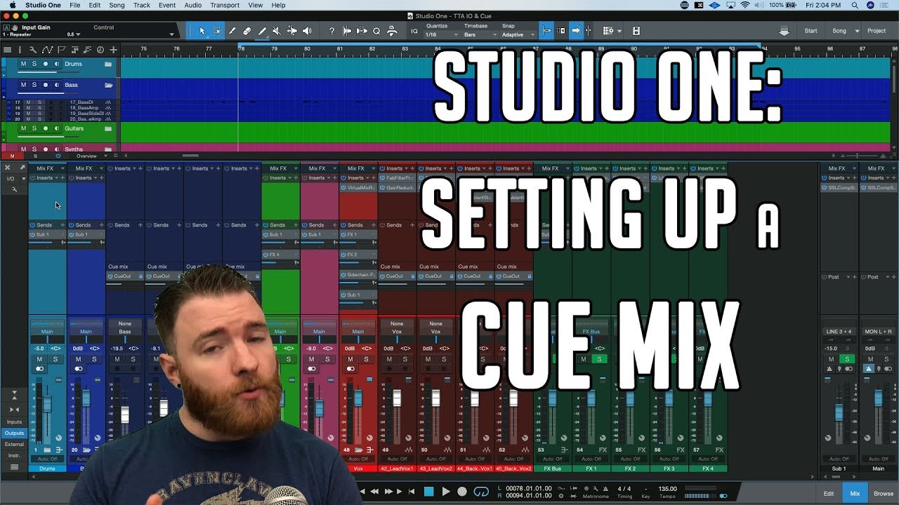 Studio One: Как создать Cue или микс для наушников