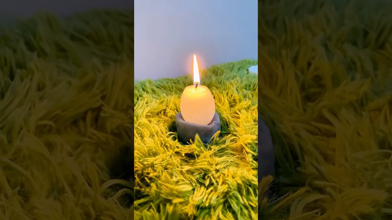 Egg Shell Candle Everyone Can Make at Home 🥚🕯️✨ #candle #candlemaking #craft #creative #shorts #diy