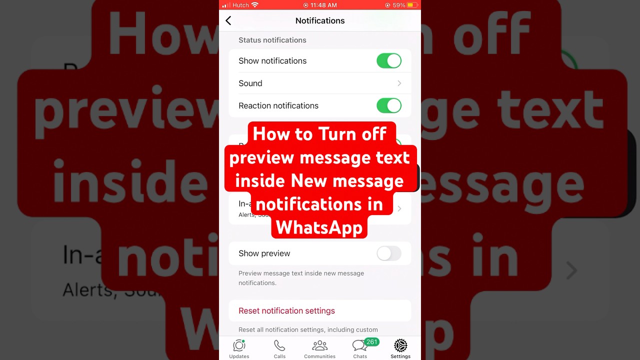 How to Turn off preview message text inside New message notifications in WhatsApp📲📞✅ #whatsapp