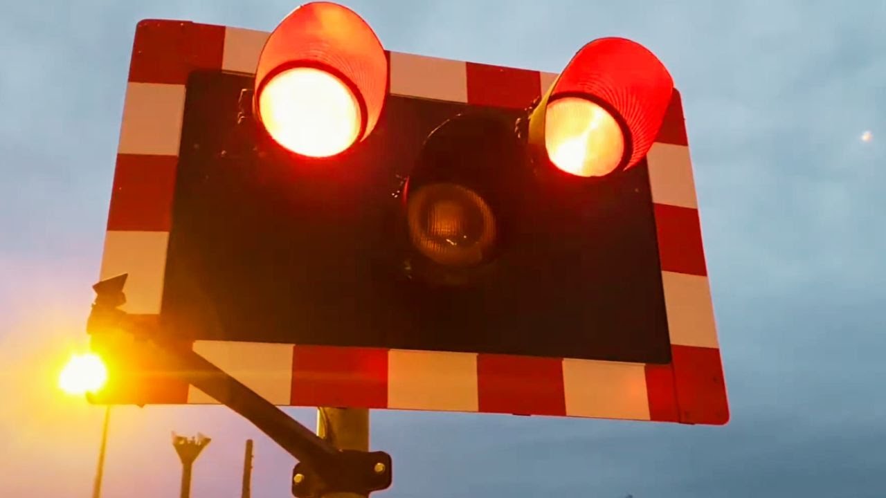 Halogen Lights at Woburn Sands Level Crossing, Buckinghamshire