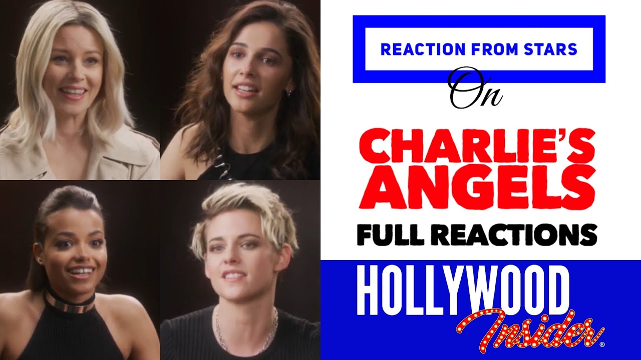 FULL Reaction From Stars CHARLIE'S ANGELS Kristen Stewart, Naomi Scott, Noah Centineo, Ella Balinksa