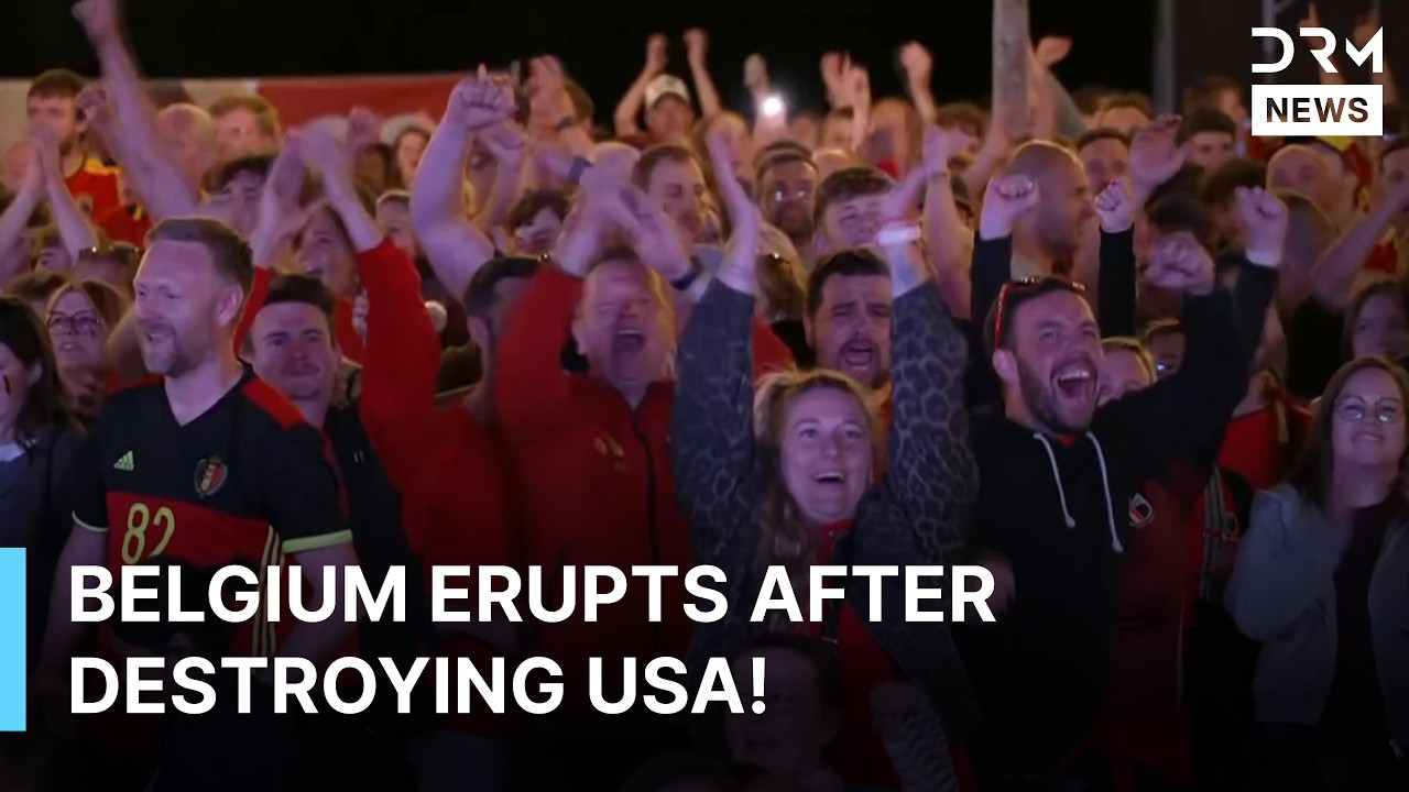 Belgium Fans GO WILD After 4-1 Victory Over USA | Massive World Cup Celebration in Herzele | AD1Z