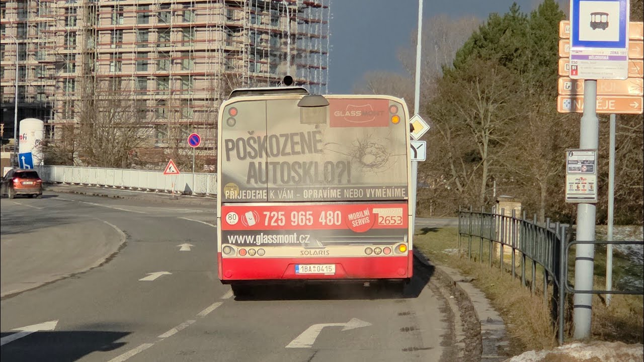 Jízda autobusem Solaris Urbino 18 III #2653 na lince E50 směr Areál Slatina