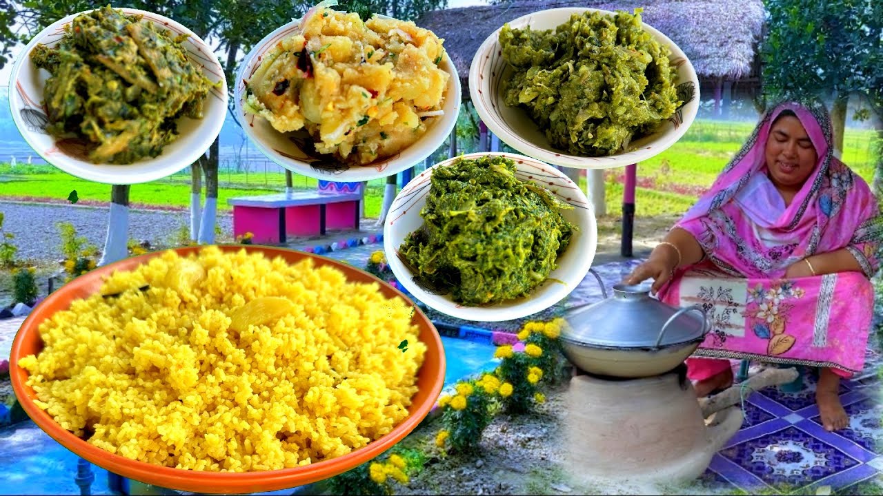 খুদের ভাত সাথে অনেক রকমের ভর্তা বানালাম | Village Style Khuder Bhat & Mixed Vorta Recipe