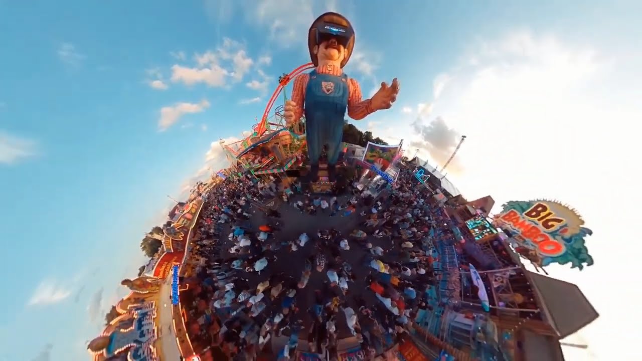 Cranger Kirmes 2019 Aftermovie | VR reframed 360 | aerial view no drone | lowlight Insta360 one X